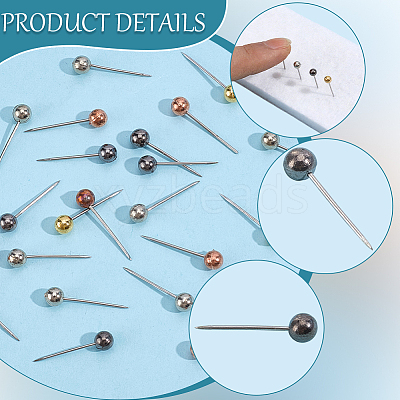1Set 201 Stainless Steel Ball Head Pins DIY-SP0007-91M-1