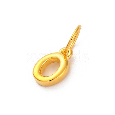 925 Sterling Silver Letter Charms with Jump Rings STER-R008-01G-O-1