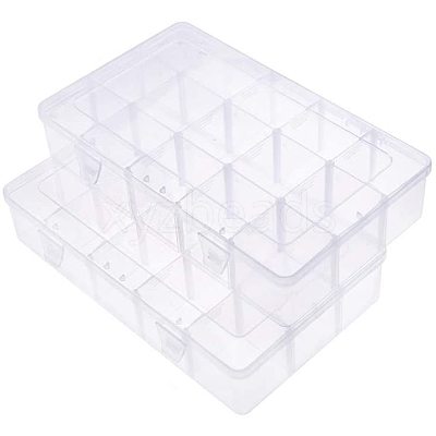 Rectangle Plastic Bead Storage Containers CON-PH0002-05-1