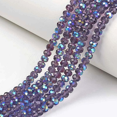 Electroplate Glass Beads Strands EGLA-A034-T3mm-L13-1