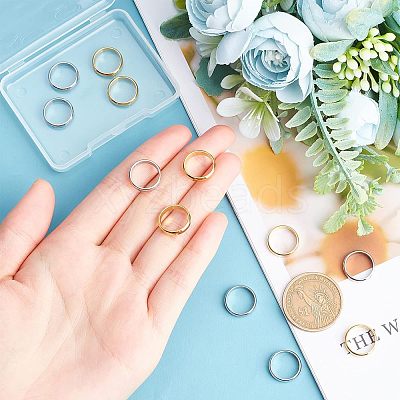 12pcs 2 Colors 304 Stainless Steel Bead Frames STAS-UN0023-58-1