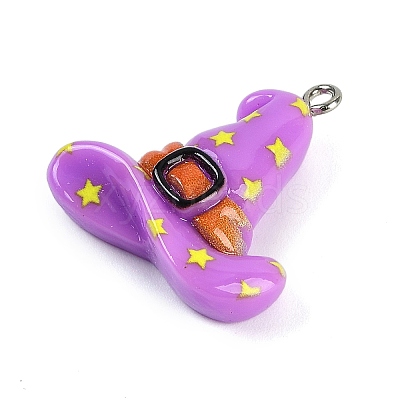Halloween Theme Resin Pendants RESI-M046-01M-02-1