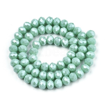 Electroplate Glass Beads Strands EGLA-A034-P4mm-A20-1