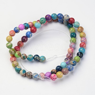 Natural Imperial Jasper Beads Strands X-G-I122-10mm-14-1