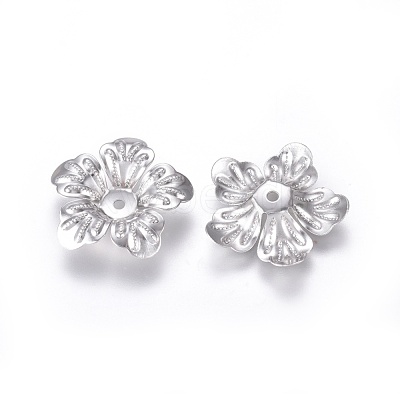 Non-Tarnish 5-Petal 316 Surgical Stainless Steel Bead Caps STAS-G196-04P-1