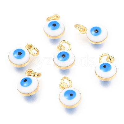 Brass Enamel Beads X-KK-B024-02G-I-1