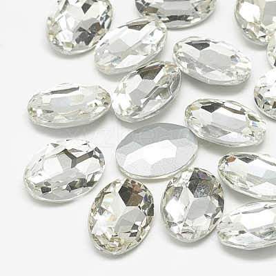 Pointed Back Glass Rhinestone Cabochons RGLA-T080-6x8mm-01-1