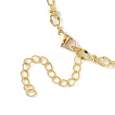 Brass Oval Link Lariat Necklaces for Women NJEW-JN05637-1