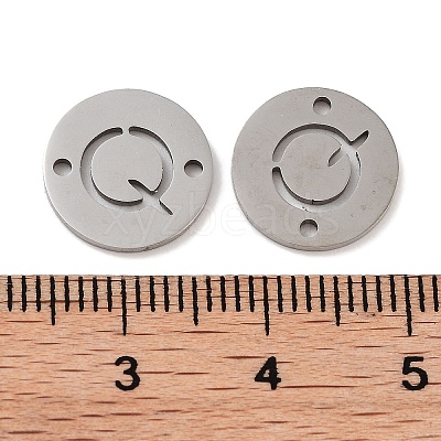 Non-Tarnish 201 Stainless Steel Hollow Flat Round Links FIND-R149-03O-P-1