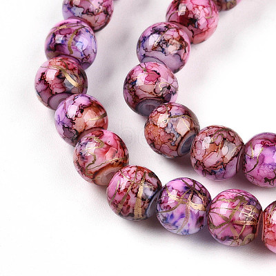Baking Paint Glass Beads X1-DGLA-N003-8mm-B03-1