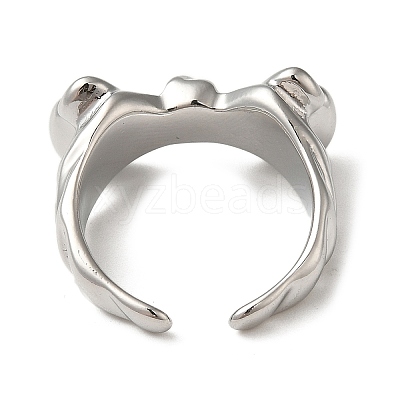 Brass Open Cuff Ring RJEW-C037-04P-1