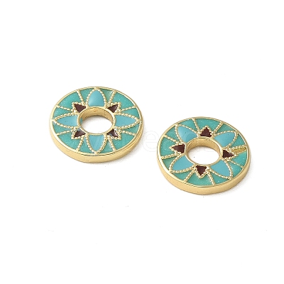 Brass Enamel Beads KK-P290-31G-02-1