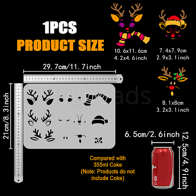 Plastic Hollow Out Drawing Painting Stencils Templates DIY-WH0396-863-1