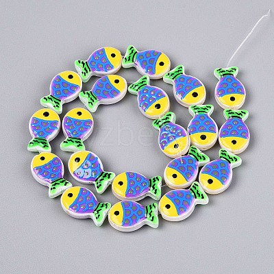 Dyed & Heated Glass Enamel Beads GLAA-T023-45A-1