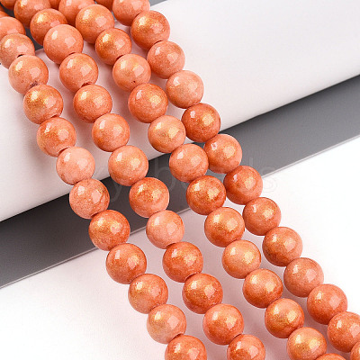 Natural Mashan Jade Beads Strands G-A255-A01-02J-1