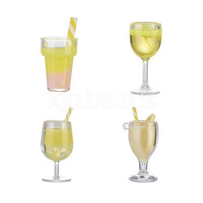 16Pcs 4 Style Imitation Juice Goblet Draft Beer Pendants CRES-ZZ0001-01-1