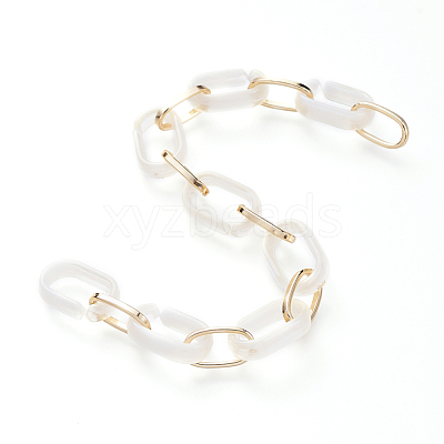 Handmade Acrylic & Aluminium Cable Chains AJEW-JB00560-05-1