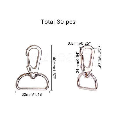 Alloy Swivel Lobster Claw Clasps PH-PALLOY-G233-11P-1