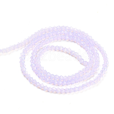Baking Paint Transparent Glass Beads Strands DGLA-F029-J2mm-07-1