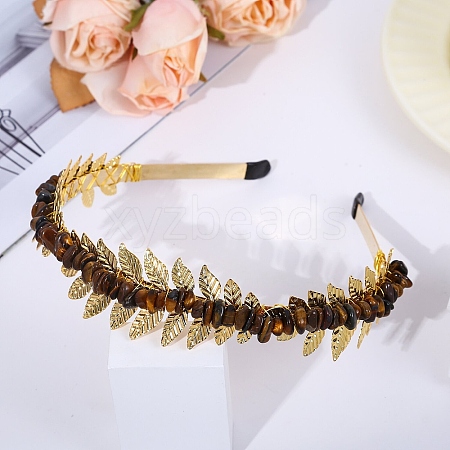 Natural Tiger Eye Hair Bands PW-WG137AD-20-1