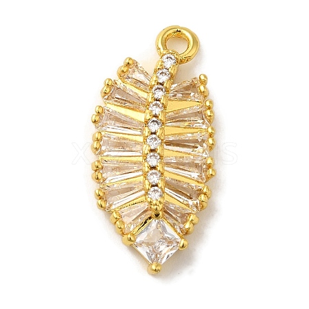 Brass Micro Pave Cubic Zirconia Pendants KK-C072-23A-G-1