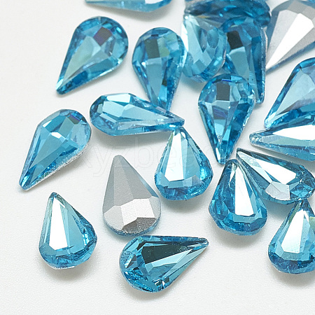 Pointed Back Glass Rhinestone Cabochons RGLA-T082-5x8mm-12-1