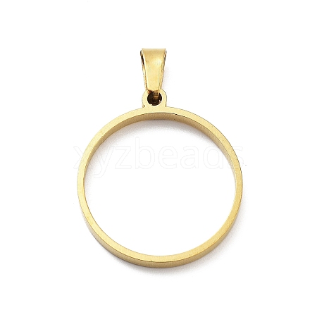 304 Stainless Steel Open Back Bezel Pendants STAS-Z091-05G-03-1