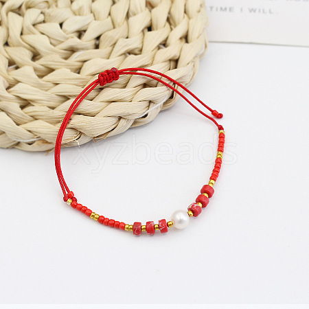  Colorful Beaded Bracelet Sweet and Cute Girl Style Adjustable Imitation Pearl Bracelet Versatile Bracelet AR4716-1-1