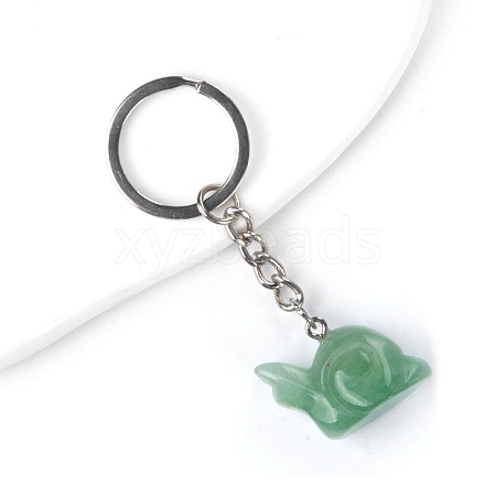 Green Aventurine with Metal Keychain PW-WG3ED35-07-1