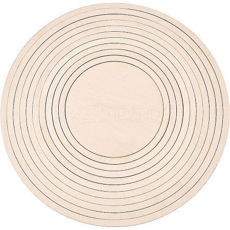 Unfinished Basswood Round Shapes Set DIY-WH0292-49-1