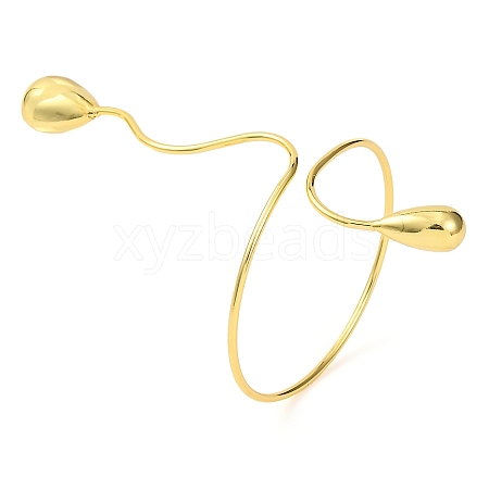 Brass Cuff Bangles for Women BJEW-F477-01G-1