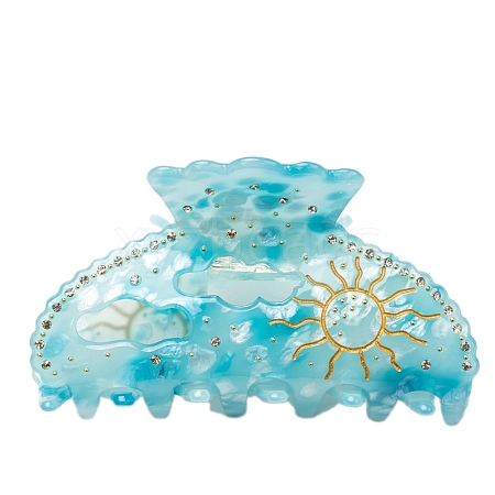 Sun & Cloud Acrylic Claw Hair Clips PW-WG5F1C1-04-1