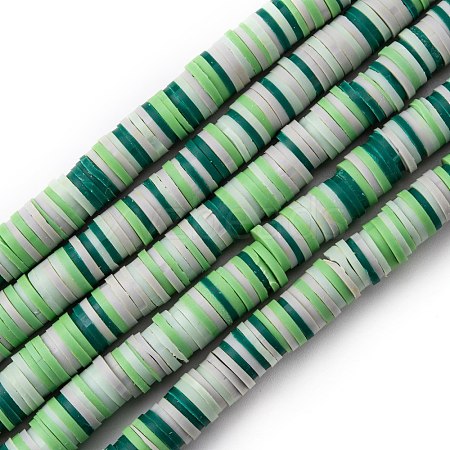 Handmade Polymer Clay Beads Strands CLAY-R089-8mm-T011-1