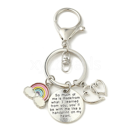 Teachers' Day Rainbow Alloy Enamel Keychains KEYC-TA00024-02-1