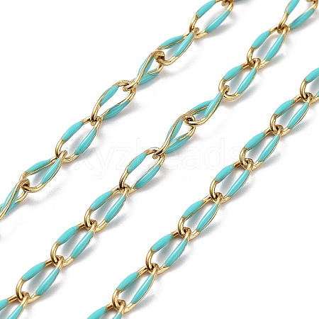 Ion Plating(IP) 304 Stainless Steel Handmade Beaded Chain CHS-K019-02G-07-1