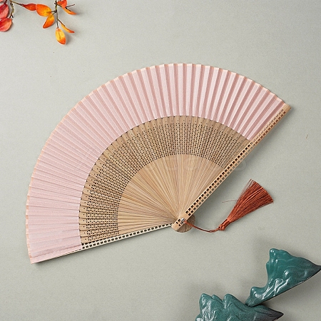 Bamboo Folding Fan with Tassel PW-WG495F3-08-1