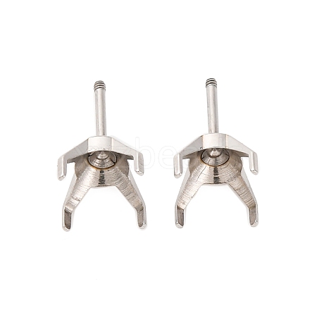 304 Stainless Steel Stud Earring Findings STAS-B091-02A-08P-1
