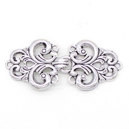 Alloy Hook Button PALLOY-WH0082-64-1