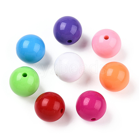 Opaque Acrylic Beads MACR-N017-05B-1