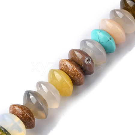 Natural & Synthetic Mixed Gemstone Beads Strands G-F743-05D-1