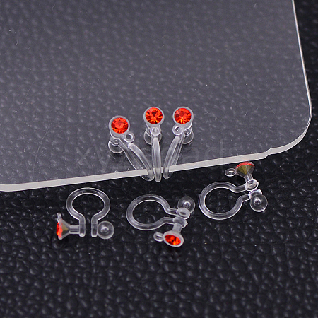 Plastic Clip-on Earring Findings KY-P007-M08-1