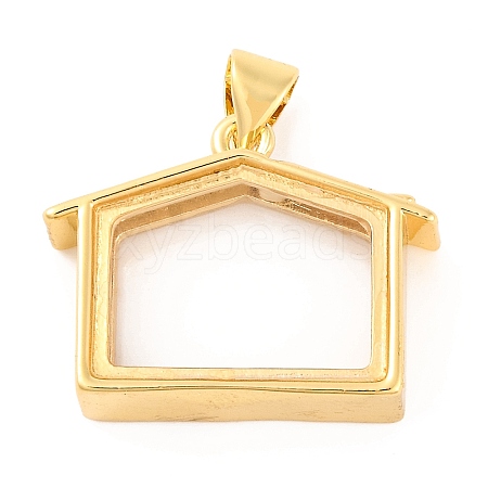 Rack Plating Brass Locket Pendants KK-F874-01G-06-1