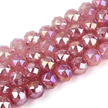 Anti-Tarnish Electroplate Glass Beads Strands GLAA-N064-6mm-03-1
