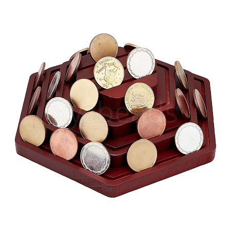 Wooden Coin Display Cases AJEW-WH0270-603-1