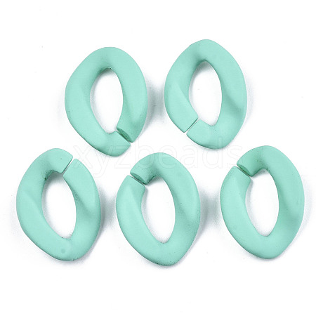 Opaque Spray Painted Acrylic Linking Rings OACR-S036-001A-I16-1