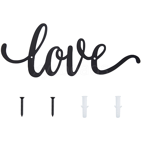 Iron Art Word Love Wall Ornaments HJEW-WH20004-18EB-1