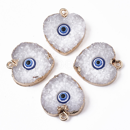 Druzy Resin Pendants RESI-S383-012A-1