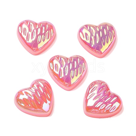 UV Plating Acrylic Cabochons OACR-H121-02G-1