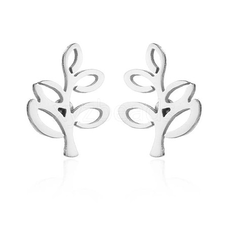 304 Stainless Steel Stud Earrings WGE2D60-02-1