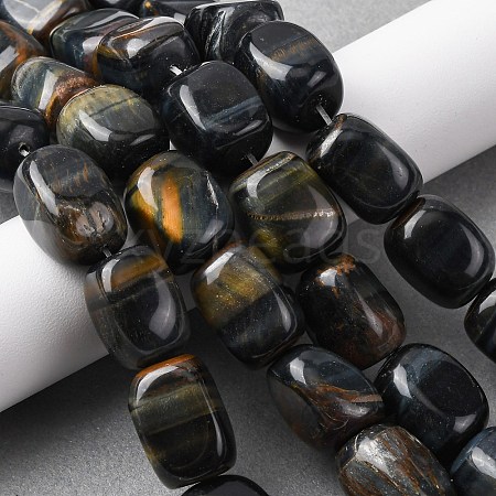 Natural Blue Tiger Eye Beads Strands G-H331-B01-1